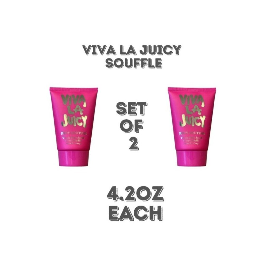 SoldViva La Juicy by Juicy Couture for Women Body Souffle Lotion 4.2oz Set 2